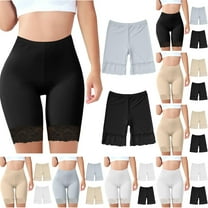 Akafmk Plus Size Underwear for Women High Waisted Briefs Ice Silk Seamless Wide Waist Lace Large Size Shorts Leggings Comfortable Breathable Underwear Panties, Sizes L-4XL