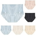 thumbnail image 1 of Akafmk Plus Size Underwear for Women High Waisted Cotton Briefs Solid Color Lightweight Plastic Version Seamless Oversized Underwear Comfortable Breathable Underwear Panties, Sizes XL-5XL, 1 of 4