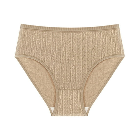 Akafmk Plus Size Underwear for Women High Waisted Cotton Briefs Solid Color Patchwork Briefs Knickers Bikini Underpants Comfortable Breathable Underwear Panties, Sizes XS-2XL