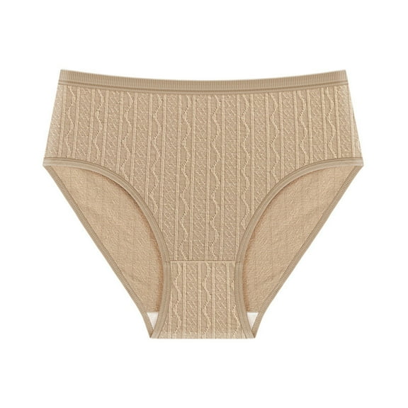 Akafmk Plus Size Underwear for Women High Waisted Cotton Briefs Solid Color Patchwork Briefs Knickers Bikini Underpants Comfortable Breathable Underwear Panties, Sizes XS-2XL