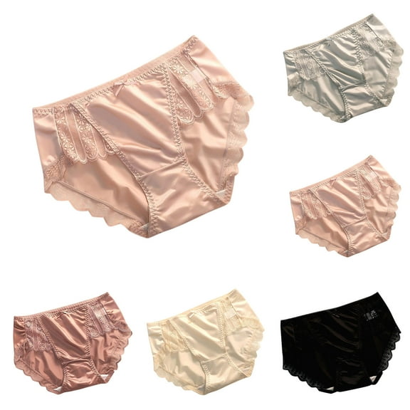 Akafmk Plus Size Underwear for Women High Waisted Lace Briefs Thong Sports Traceless Pants for Girls Comfortable Breathable Underwear Panties, Sizes M-2XL