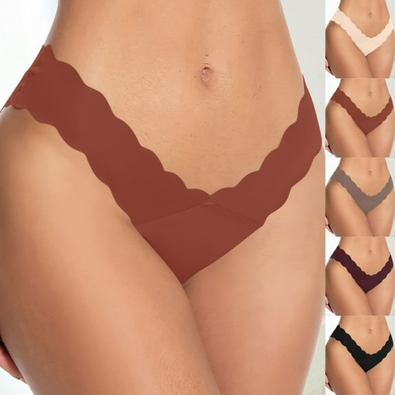 Akafmk Plus Size Underwear for Women Low Waisted Cotton Briefs Solid Color Underwear Sports Four Cornered Underwear Comfortable Breathable Underwear Panties, Sizes S-2XL