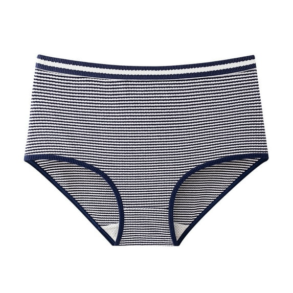 Akafmk Plus Size Underwear for Women High Waisted Cotton Briefs Colored Striped Comfortable Breathable Underwear Panties, Sizes M-2XL
