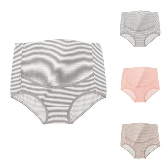 Akafmk Plus Size Underwear for Women High Waisted Cotton Briefs Large Size Solid Maternity Comfortable Breathable Underwear Panties, Sizes M-4XL