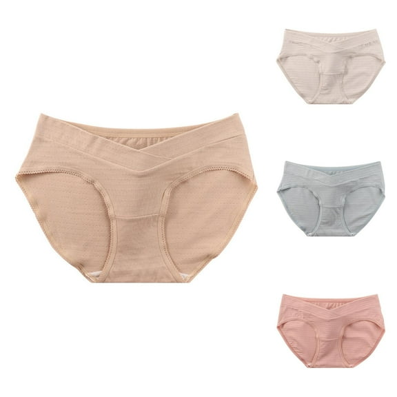 Akafmk Plus Size Underwear for Women High Waisted Cotton Briefs Solid Maternity Underwear Comfortable Breathable Underwear Panties, Sizes L-3XL