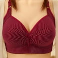 thumbnail image 1 of Akafmk Plus Size Womens Bras, Push Up Bras for Women, Woman's Stripe Gathered Together Large Size Daily Bra Underwear No Rims, 1 of 3