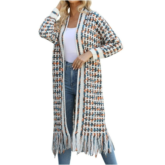 Akafmk Plus Size Womens Cardigan Sweaters,Women's Open Front Cardigan Sweater,Knitwear Cardigan Tassel Fashion Colored Jacket Long Sleeved Hooded Casual Jacket/jacket Knit Loose Fitting Fall Sweaters