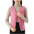 thumbnail image 1 of Akafmk Puffer Vests for Women,Sleeveless Winter Warm Jacket Coats,Women's Solid Color Down and Thick Warm Short Sleeveless Parkas Coats Vests for Fall and Winter, 1 of 4