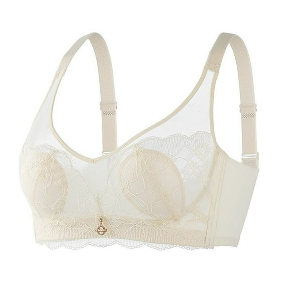 Akafmk Push Up Bra for Women,Wireless Seamless Lace Bra,Comfortable Underwear for Daily Wear S