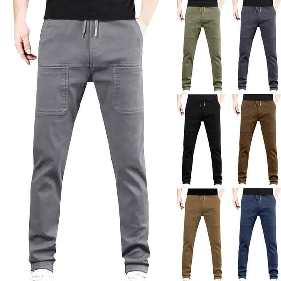 Akafmk Summer Cargo Pants for Men Lightweight Quick Dry Hiking Pants Stretch Relaxed Work Pants Fishing Camping Long Pants Outdoor Trousers with Multiple Pockets Gray 3XL