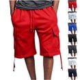 thumbnail image 1 of Akafmk Summer Cargo Shorts for Men Casual Work Shorts Relaxed Loose Fitting Outdoor Hiking Fishing Shorts with Multi Pockets, Sizes S-3XL, 1 of 4
