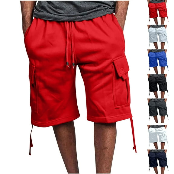 Akafmk Summer Cargo Shorts for Men Casual Work Shorts Relaxed Loose Fitting Outdoor Hiking Fishing Shorts with Multi Pockets, Sizes S-3XL