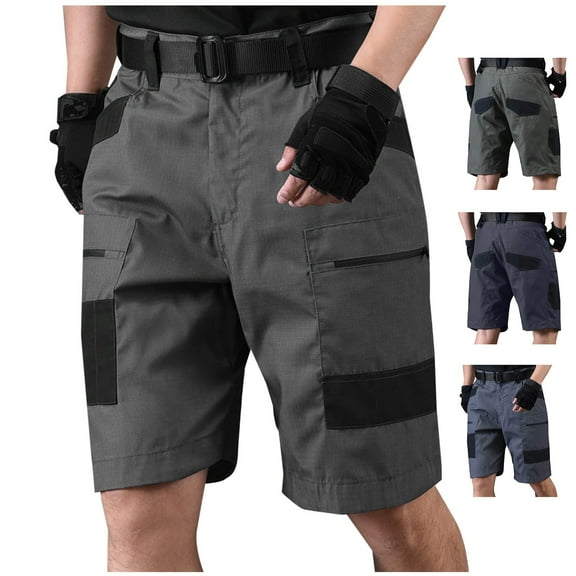 Akafmk Summer Cargo Shorts for Men Casual Work Shorts Relaxed Loose Fitting Outdoor Hiking Fishing Shorts with Multi Pockets, Sizes S-3XL