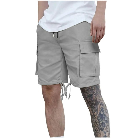 Akafmk Summer Cargo Shorts for Men Casual Work Shorts Relaxed Loose Fitting Outdoor Hiking Fishing Shorts with Multi Pockets, Sizes S-3XL
