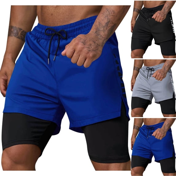 Akafmk Summer Men Casual Shorts Plus Size Swim Trunks Loose Fitting Quick Dry Lightweight Running Shorts Swimwear Beach Shorts, Sizes S-2XL