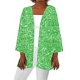 thumbnail image 1 of Akafmk Summer Plus Size Cardigans for Women,Lightweight Open-Front Cardigan,Summer Fall Shiny and Sparkling Printed Cardigan Long Sleeve Loose Cover Up Casual Blouse Loose Cover Up Jackets Tops, 1 of 5