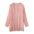 thumbnail image 1 of Akafmk Summer Plus Size Cardigans for Women,Lightweight Open-Front Cardigan,Women Long-sleeved Slim Fitting Lace Shirt Sun Protection Clothing Mid Length Outerwear Top Loose Cover Up Jackets Tops, 1 of 4