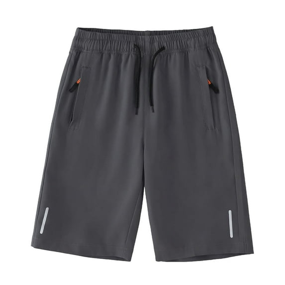 Akafmk Summer Quickly Dry Shorts,Elastic Waist Athletic Training Bottoms with Pockets (Toddler Boy's or Boy's),Sizes 3-15 Years
