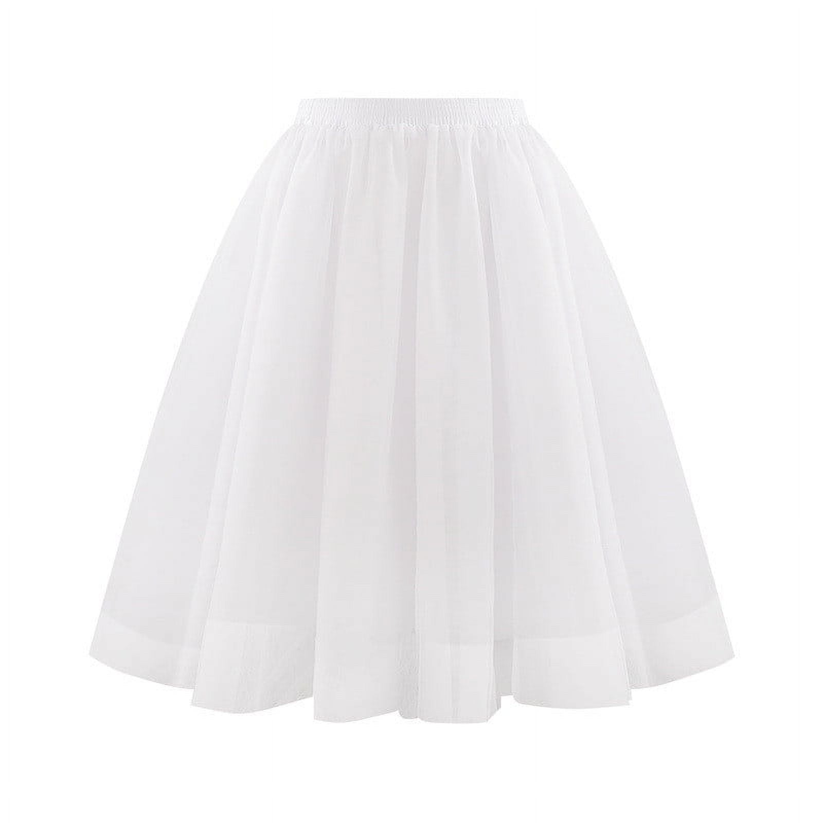 Natalie Dancewear Women's High Waist Rehearsal Tutu - Romantic Length With 4 Tulle Layers