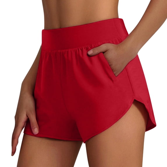 Akafmk Women's Athletic Workout Shorts,Womens Athletic Workout Running Yoga Tennis Shorts with Side Zip Pockets Shorts Pants S