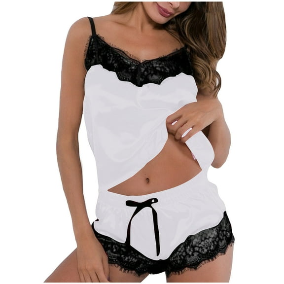 Akafmk Women's Cami Pajama Sets,Cotton Pajamas for Women Set,Sleeveless Cami Sleep Tops and Sleepwear Shorts 2 Piece Loungewear Set Soft Comfy Nightwear