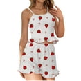 thumbnail image 1 of Akafmk Women's Cami Pajama Sets,Cotton Pajamas for Women Set,Sleeveless Cami Sleep Tops and Sleepwear Shorts 2 Piece Loungewear Set Soft Comfy Nightwear, 1 of 4