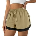 thumbnail image 1 of Akafmk Women's Flowy Casual Shorts,Womens High Waist Drawstring Stretch Pocket Loose Flowy Casual Shorts Pants L, 1 of 4