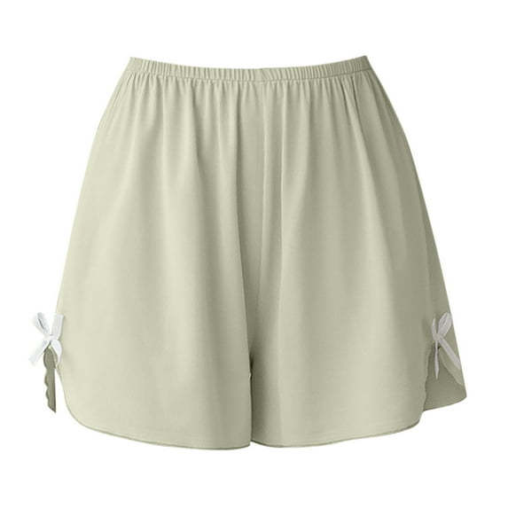 Akafmk Women's Plus Size Pajamas Shorts,Women Cotton Pajamas Shorts Soft Sleepwear Bottom Shorts Loose Home Shorts Lightweight Loungewear Shorts