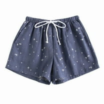 Akafmk Women's Plus Size Pajamas Shorts,Women Cotton Pajamas Shorts Soft Sleepwear Bottom Shorts Loose Home Shorts Lightweight Loungewear Shorts