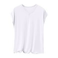 thumbnail image 1 of Akafmk Women's Short Sleeves Pajama Tops,Women's Cotton Sleepwear T-Shirt,Fashion Solid Color Round Neck Bottom Underwear Long Sleeve Pajama, 1 of 3