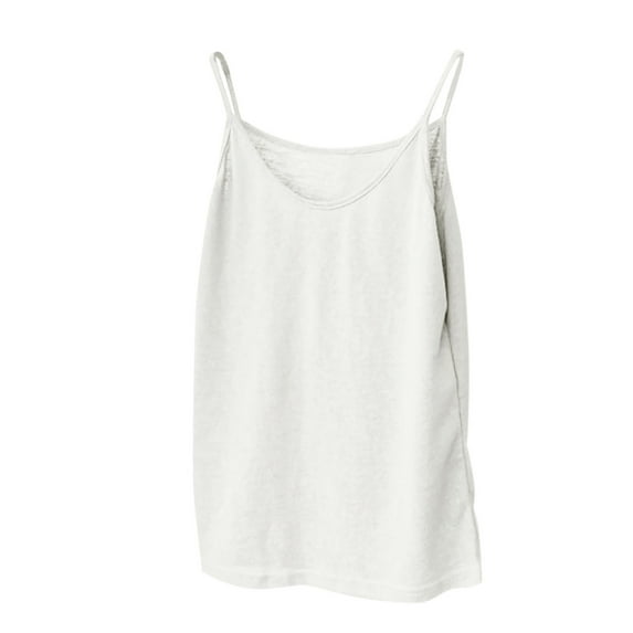 Akafmk Women's Sleeveless Cami Pajama Tops,Women's Cotton Sleepwear T-Shirt,Solid Color Warm Seamless Cold-Proof Sleevesless Thermal Underwear