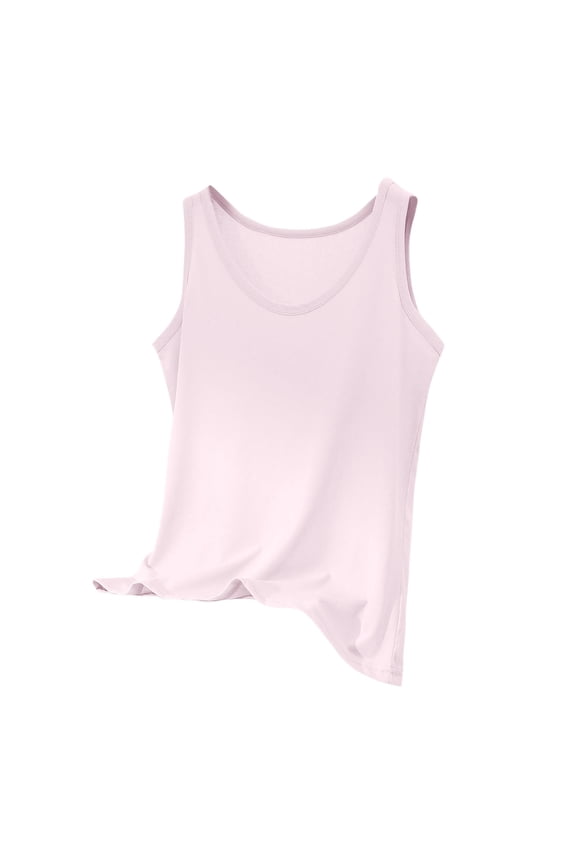 Women's Sleeveless Tank Pajama Tops,Women's Cotton Sleepwear T-Shirt,Fashion Solid Color Round Neck Camisole Outerwear Base Underwear Home Decor Sleeveless Pajama