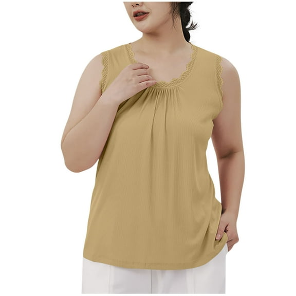 Akafmk Women's Sleeveless Tank Pajama Tops,Women's Cotton Sleepwear T-Shirt,Fashion Solid Color with Chest Pad No Steel Rings Bottom Underwear