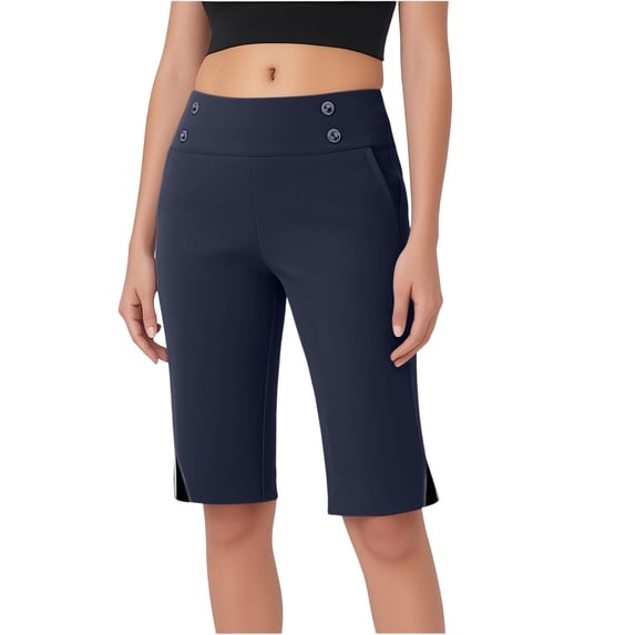 Akafmk Women's Stretch Yoga Shorts,Womens Stretchy Comfortable Yoga Work Fitness Athletic Casual Shorts Pants L