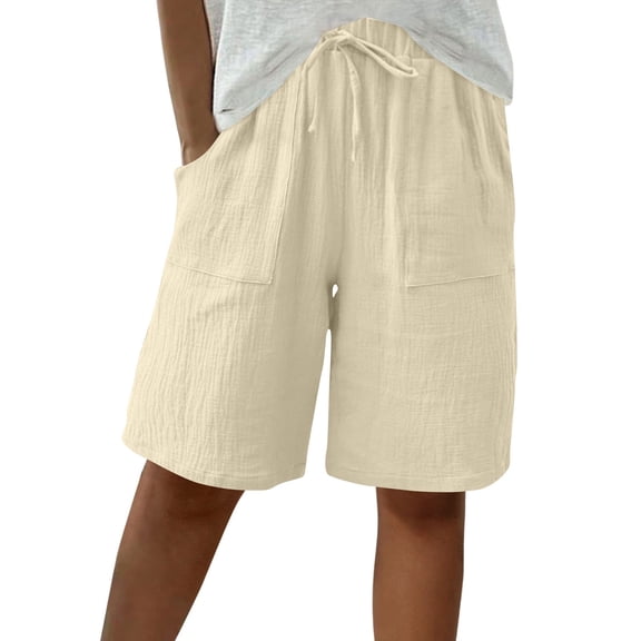 Akafmk Women's Summer Shorts,Womens Summer Solid Color Casual 5" Shorts Pants S