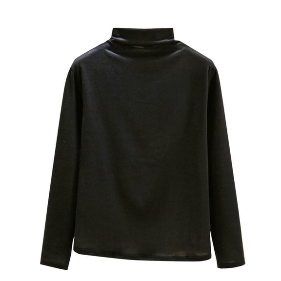 Akafmk Womens Casual Undershirt,Comfortable Lightweight Basic Shirts,Fashion High Neck Solid Color Undershirt Long Sleeve Underscrubs Basic Tee XXXL