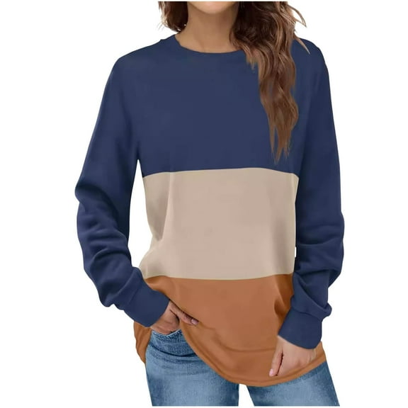 Akafmk Womens Casual Undershirt,Comfortable Lightweight Basic Shirts,Fashion Round Neck Solid Color Undershirt Long Sleeve Underscrubs Basic Tee XL