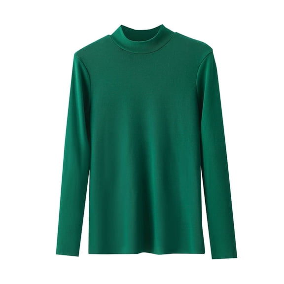 Akafmk Womens Casual Undershirt,Comfortable Lightweight Basic Shirts,Fashion Round Neck Solid Color Undershirt Long Sleeve Underscrubs Basic Tee XL