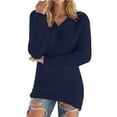 thumbnail image 1 of Akafmk Womens Long Sleeve Maternity Tops,Women's Maternity V Neck Solid Color Long Sleeve Versatile Warm Fitted Base Layer Everyday Pregnancy Tops, 1 of 4