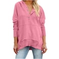 thumbnail image 1 of Akafmk Womens Long Sleeve Maternity Tops,Womens Maternity Fall Plus Size Pullover Hooded Sweatshirt Waist Cinched Sporty Casual Pregnancy Mama Tops, 1 of 4