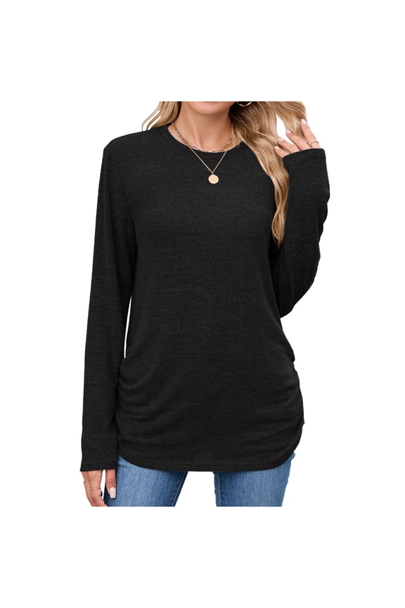 Womens Long Sleeve Maternity Tops,Womens Maternity Solid Color Fall Winter Long Sleeve Crew Neck Loose Fitting Casual Pregnancy Pregnant Tops