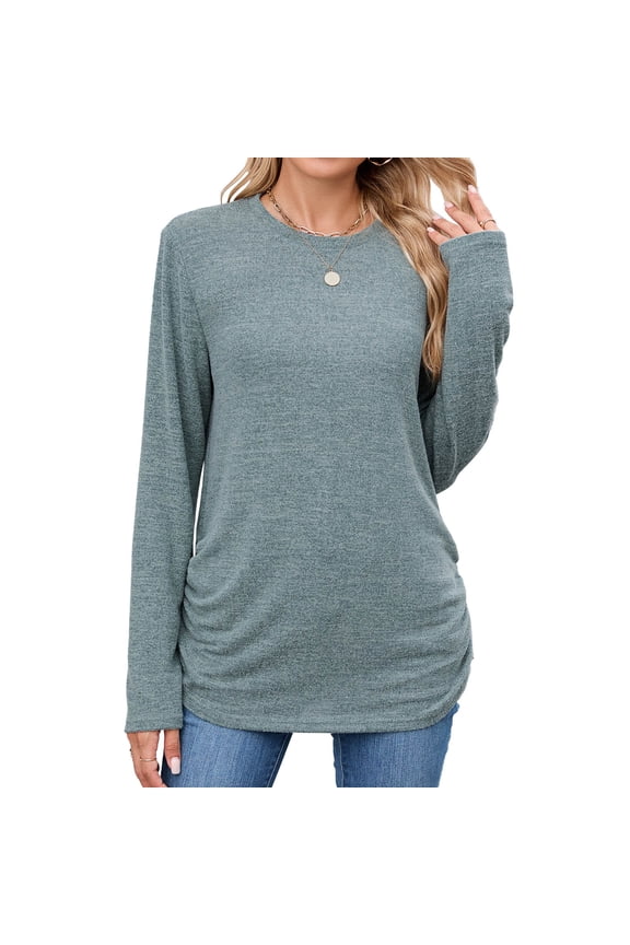 Womens Long Sleeve Maternity Tops,Womens Maternity Solid Color Fall Winter Long Sleeve Crew Neck Loose Fitting Casual Pregnancy Pregnant Tops