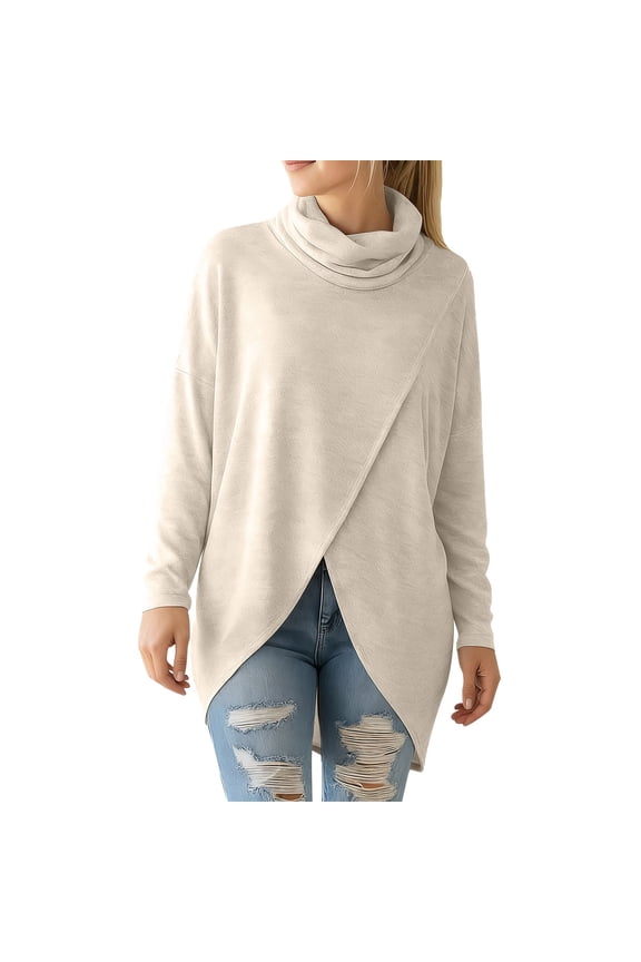Womens Long Sleeve Maternity Tops,Womens Maternity Solid Color Long Sleeve Mock Neck Casual Tee Soft Stretchy Pregnancy Mama Pregnant Tops