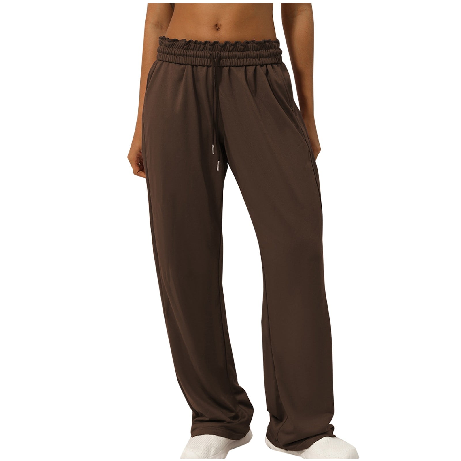Millennia Drawstring Waist Wide Leg Sports Pants with Pockets main image 1