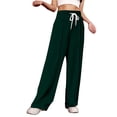 thumbnail image 1 of Akafmk Womens Plus Size Sweatpants,Athletic Pants for Sports,High Waist Drawstring Wide Leg Pants Solid Color Long Trousers Relaxed Fitting Running Workout Pants with Pockets, 1 of 4