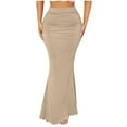 thumbnail image 1 of Akafmk Womens Summer Skirts,Stretch Bodycon Pencil Skirt,Solid Color High Waisted Pencil Skirts Slim Fittness Hip Bodycon Skirt Cocktail Party Long Skirts, 1 of 5