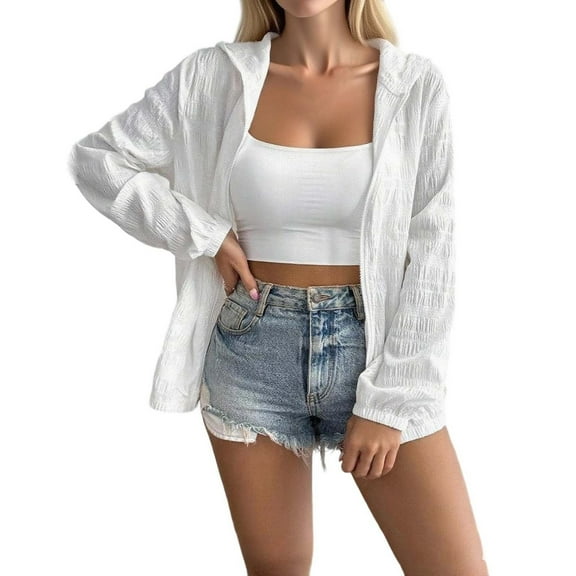 Akafmk Womens Zip Up Hoodies,Womens Long Sleeve Sweatshirts Jackets,Fashion Women Casual Hooded Slim Zipper Fleece Sweater Coat Comfy Cardigan Workout Jacket