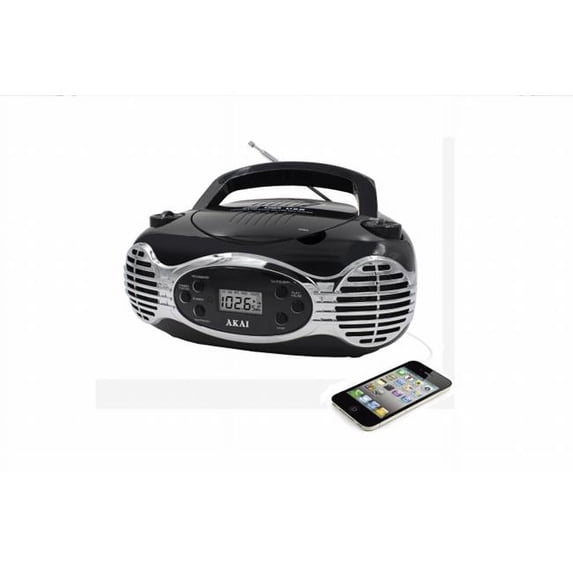 Akai CE2200B Cd Boombox With FM PPL Radio With Top Load - Black