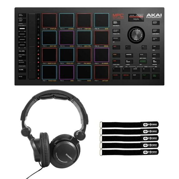 Akai Professional MPC STUDIO 2 Music Production Controller with Stingray Performance DJ Headphones Package