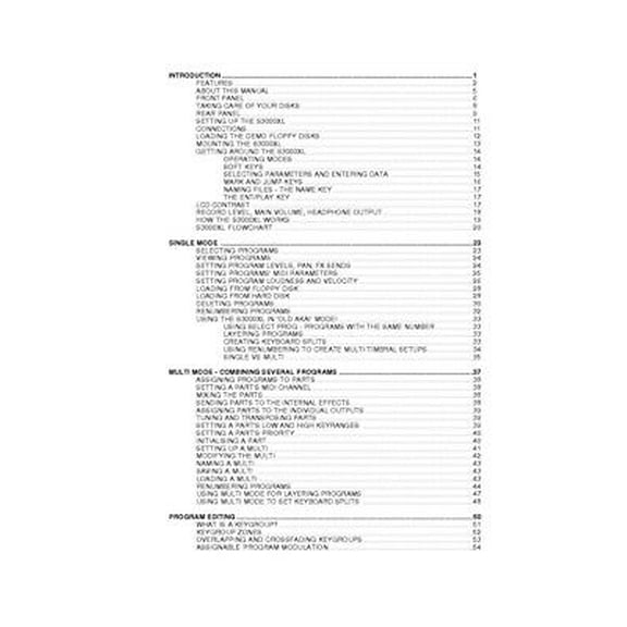 Instruction Manual ONLY for Akai S3000XL Digital Sampler Owners Instruction Manual REPRINT
